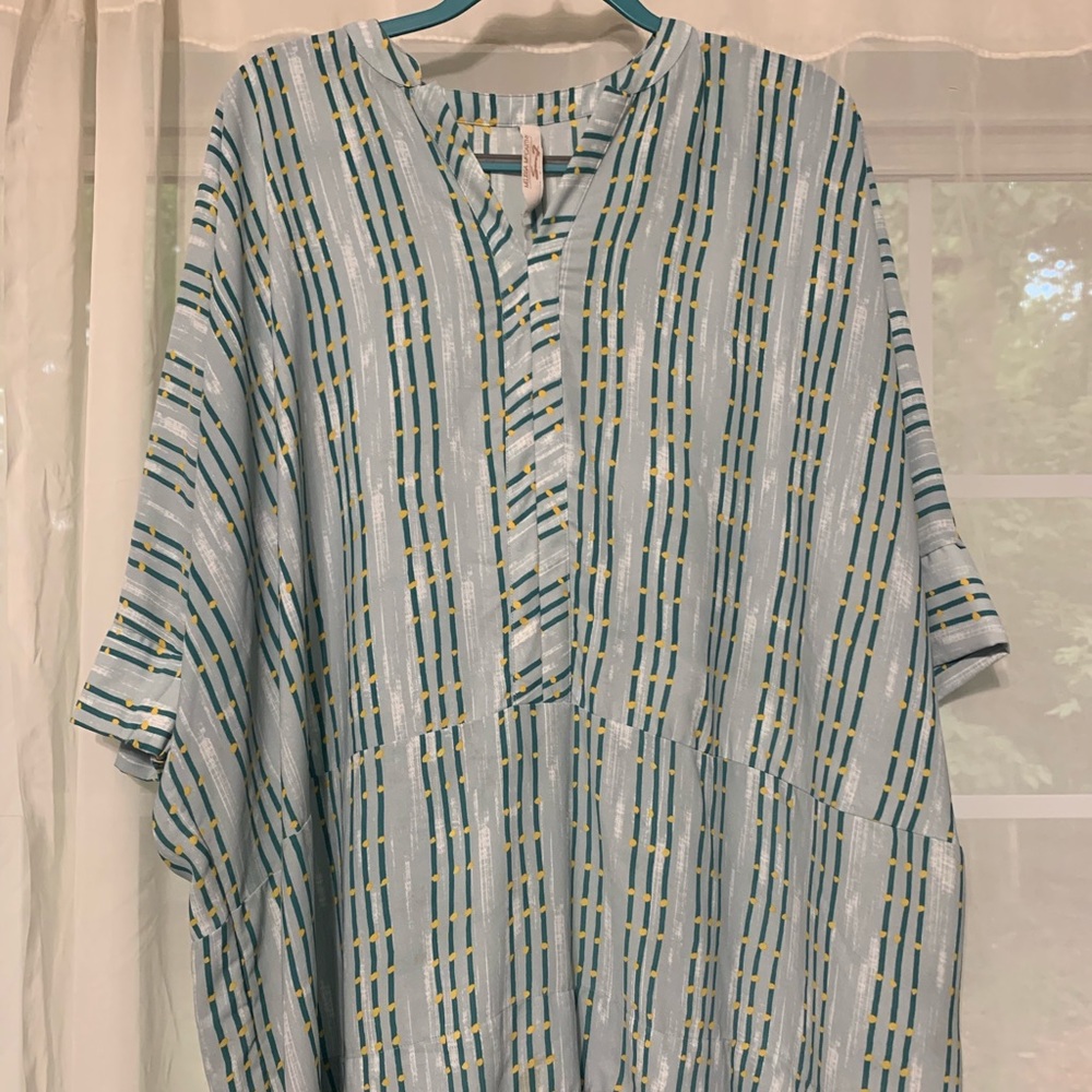 Turquoise Melissa McCarthy / Seven7 Tunic Top XL